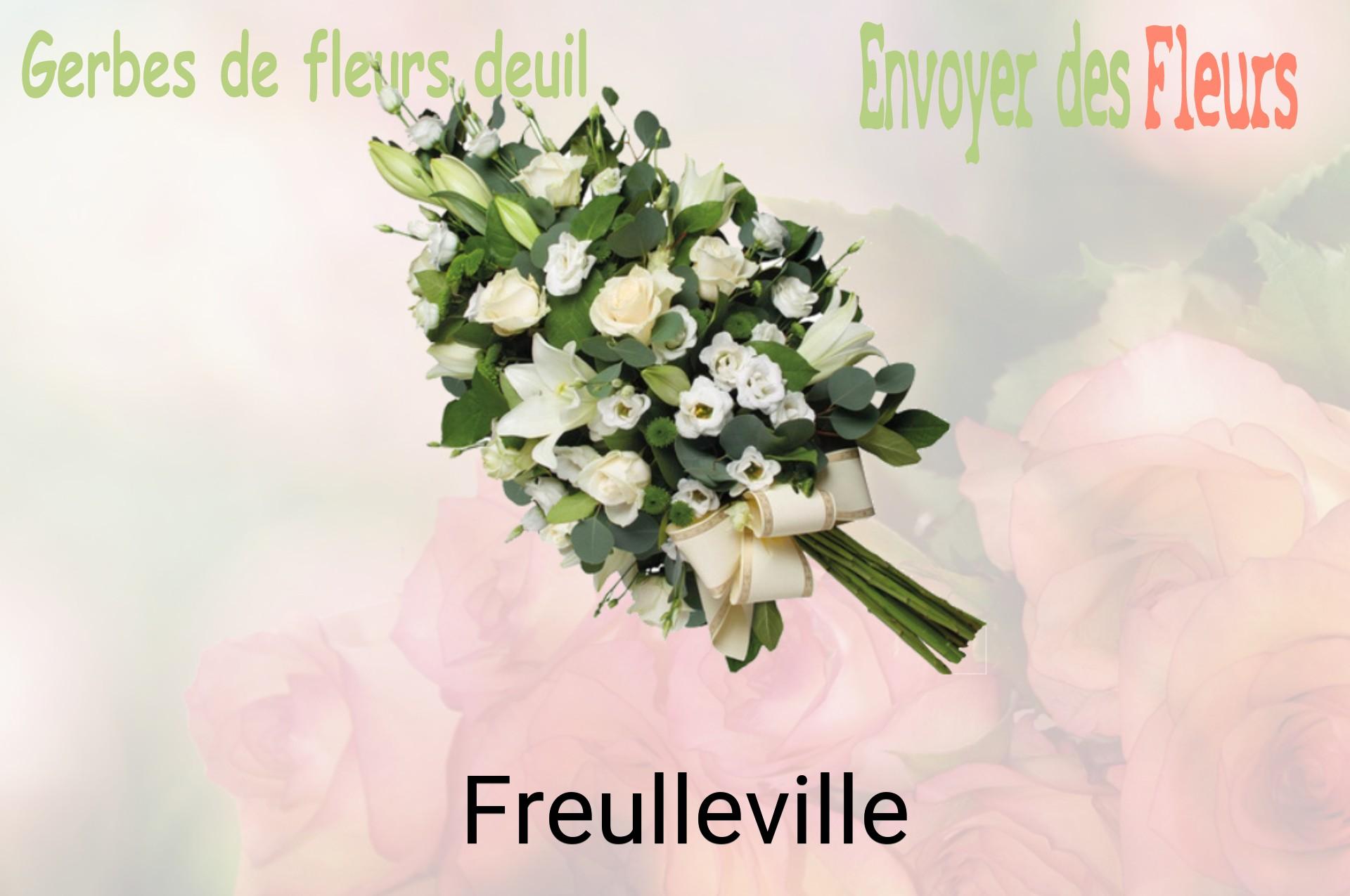 Gerbe de fleurs de deuil livrée à Freulleville